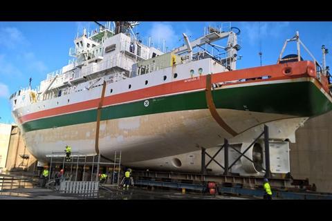 The refit work is being carried out at the Rauma Marine Constructions yard at Rauma